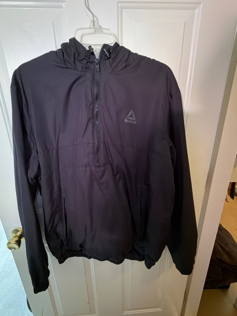 Reebok Men’s Large Hooded half zip jacket